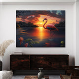 Flamingo Tropical Sunset 13 Wall Art
