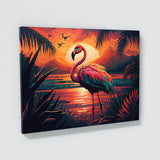 Flamingo Vibrant Tropical Sunset 6 Wall Art