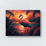 Flamingo Vibrant Tropical Sunset 6 Wall Art