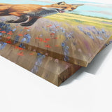 Fox Red Running Field Flowers 38 Wall Art