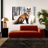 Fox Winter Watercolor 6 Wall Art