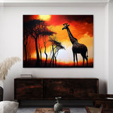 Giraffe Atmospheric Savannah 2 Wall Art