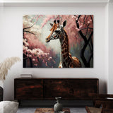 Giraffe Cherry Blossom 13 Wall Art