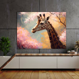 Giraffe Cherry Blossom 14 Wall Art