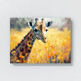 Giraffe Flowers 5 Wall Art