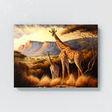 Giraffe Mother Baby 4 Wall Art