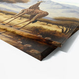 Giraffe Savannah Trees Mountains 1 Wall Art