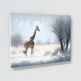 Giraffe Snow 6 Wall Art