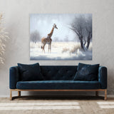 Giraffe Snow 6 Wall Art