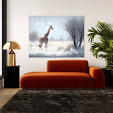 Giraffe Snow 6 Wall Art