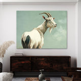 Goat Watercolor Green Blue 25 Wall Art