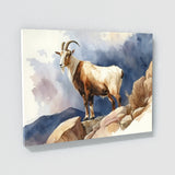 Goat Watercolor White Blue 18 Wall Art