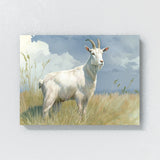 Goat Watercolor White Meadow 21 Wall Art
