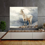 Goat Watercolor White Sky 22 Wall Art