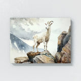 Goat White Watercolor 24 Wall Art