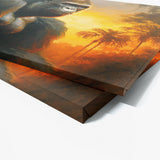 Gorilla Realistic Jungle Sunset 10 Wall Art