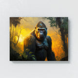 Gorilla Realistic Jungle Sunset 15 Wall Art