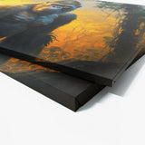 Gorilla Realistic Jungle Sunset 15 Wall Art