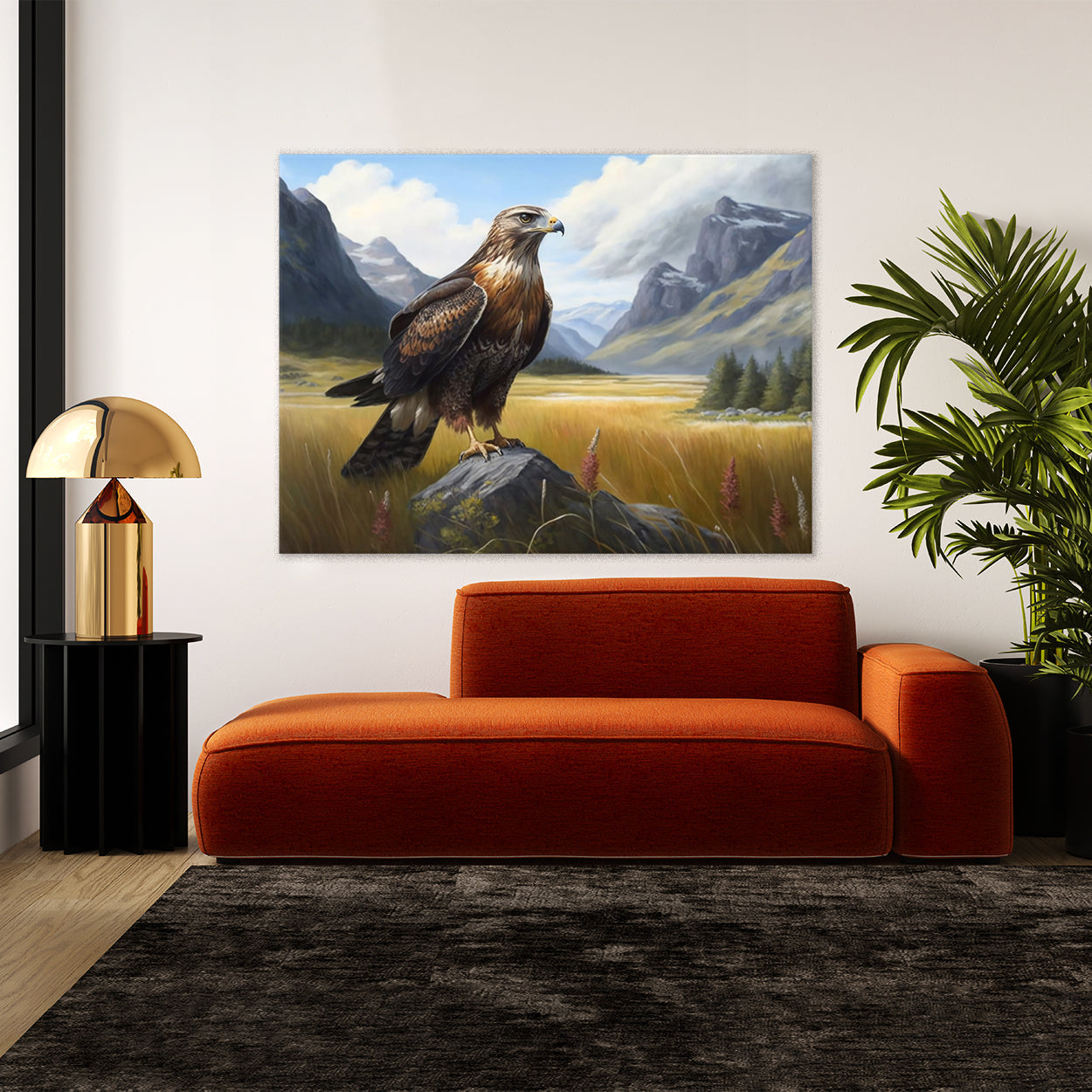Hawk Realistic Meadow 11 Wall Art