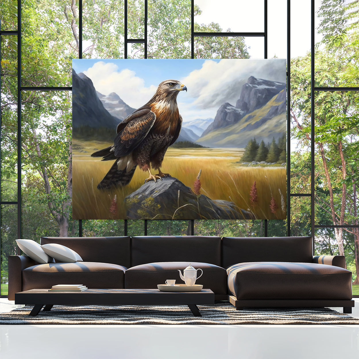 Hawk Realistic Meadow 11 Wall Art