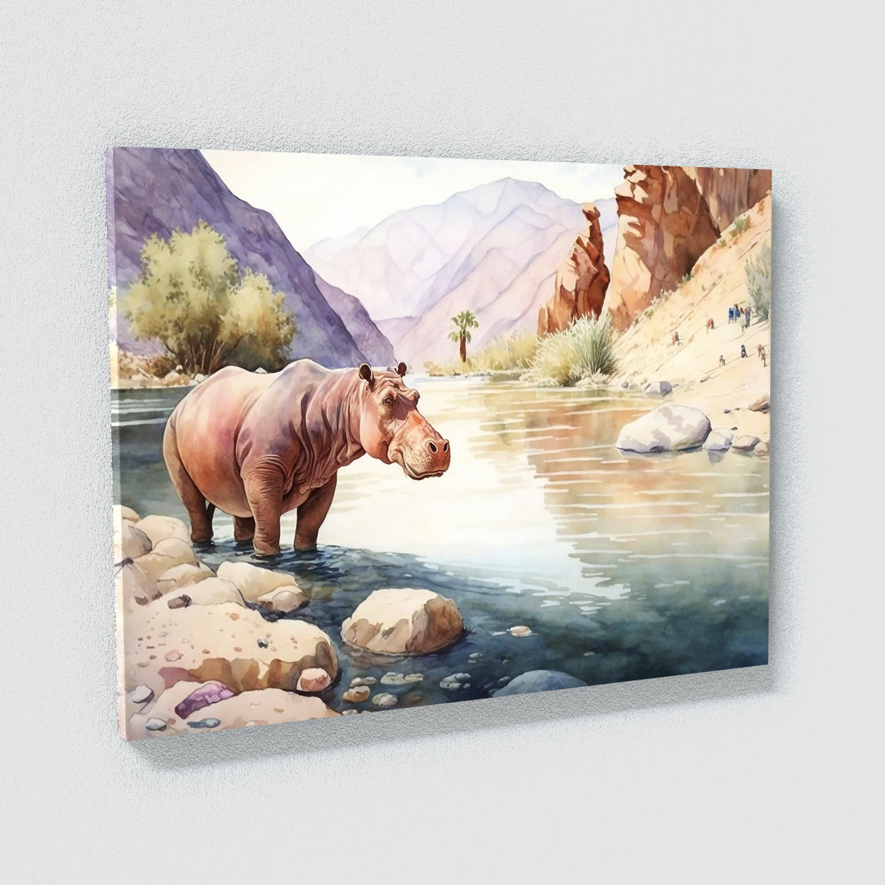 Hippopotamus Realistic Hippo 1 Wall Art