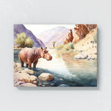 Hippopotamus Realistic Hippo 1 Wall Art