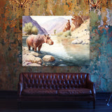 Hippopotamus Realistic Hippo 1 Wall Art