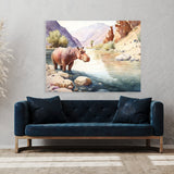 Hippopotamus Realistic Hippo 1 Wall Art