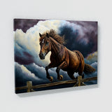 Horse Fence Sky 8 Wall Art