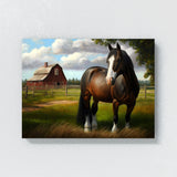 Horse Realistic Barn 29 Wall Art