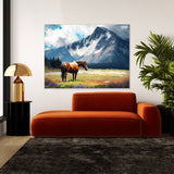 Horse Vibrant Meadow Mountain 14 Wall Art