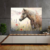 Horse Wildflower Cute 3 Wall Art