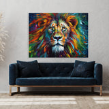 Lion Abstract Brushstrokes 112 Wall Art