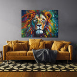 Lion Abstract Brushstrokes 112 Wall Art