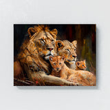 Lion Family Bonding 31 Wall Art