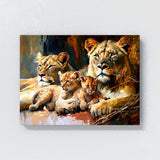 Lion Family Bonding 32 Wall Art