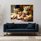 Lion Family Bonding 32 Wall Art