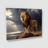 Lion Hunting Dramatic Sky 26 Wall Art