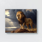 Lion Hunting Dramatic Sky 26 Wall Art