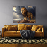 Lion Hunting Dramatic Sky 26 Wall Art