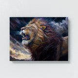 Lion Hunting Sky Drama 7 Wall Art