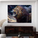 Lion Hunting Sky Drama 7 Wall Art