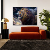 Lion Hunting Sky Drama 7 Wall Art