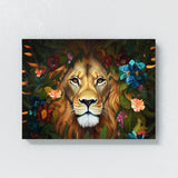 Lion Nature Flowers 94 Wall Art