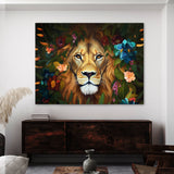 Lion Nature Flowers 94 Wall Art