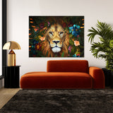 Lion Nature Flowers 94 Wall Art