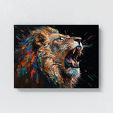 Lion Powerful Dramatic 29 Wall Art