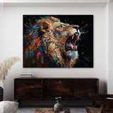 Lion Powerful Dramatic 29 Wall Art