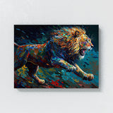 Lion Running Hunting 43 Wall Art