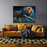 Lion Running Hunting 43 Wall Art